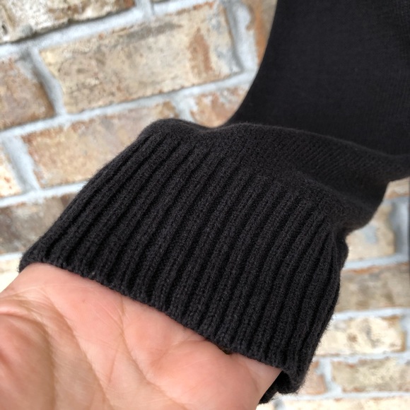 Quacker Factory Let It Snow Rhinestone Snowflakes Knit Black Sweater Top 1X - Picture 6 of 15